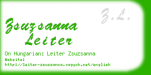 zsuzsanna leiter business card